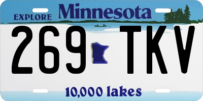 MN license plate 269TKV