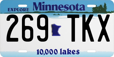 MN license plate 269TKX
