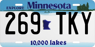 MN license plate 269TKY