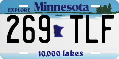 MN license plate 269TLF