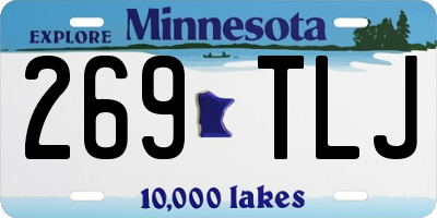 MN license plate 269TLJ