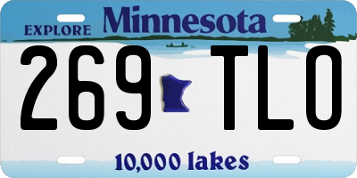 MN license plate 269TLO