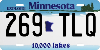 MN license plate 269TLQ