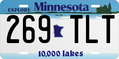 MN license plate 269TLT