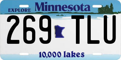 MN license plate 269TLU