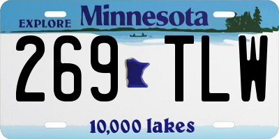 MN license plate 269TLW