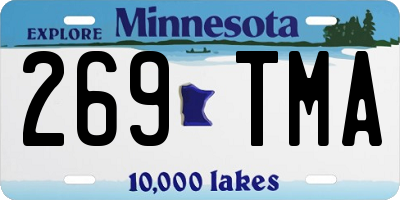 MN license plate 269TMA
