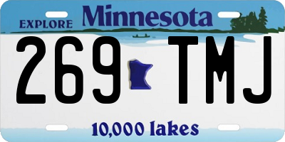MN license plate 269TMJ