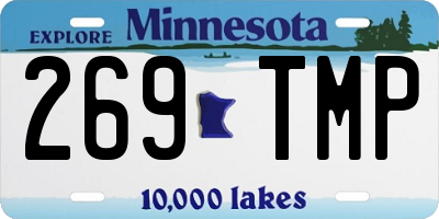 MN license plate 269TMP
