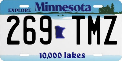 MN license plate 269TMZ