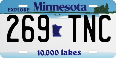 MN license plate 269TNC