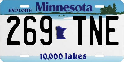 MN license plate 269TNE