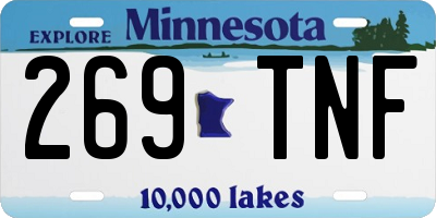 MN license plate 269TNF