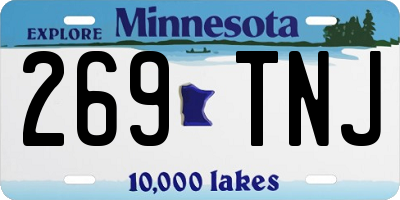 MN license plate 269TNJ