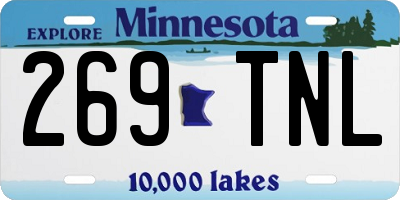 MN license plate 269TNL