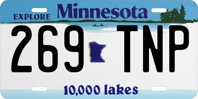 MN license plate 269TNP