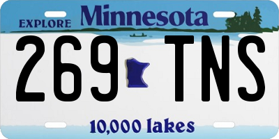 MN license plate 269TNS