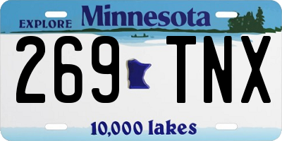 MN license plate 269TNX