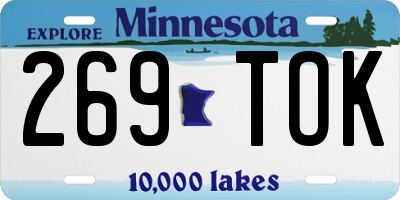 MN license plate 269TOK