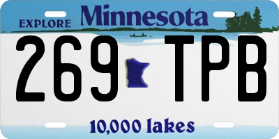 MN license plate 269TPB