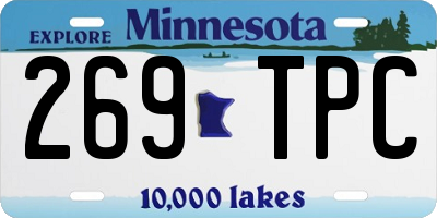 MN license plate 269TPC