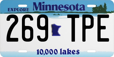 MN license plate 269TPE
