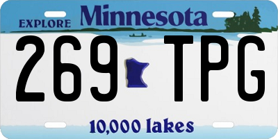 MN license plate 269TPG