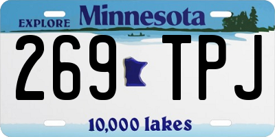 MN license plate 269TPJ