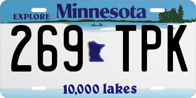 MN license plate 269TPK