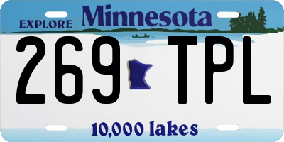 MN license plate 269TPL