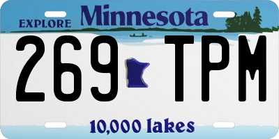 MN license plate 269TPM