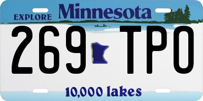 MN license plate 269TPO