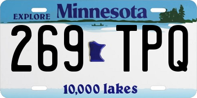 MN license plate 269TPQ