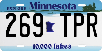 MN license plate 269TPR