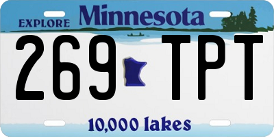 MN license plate 269TPT