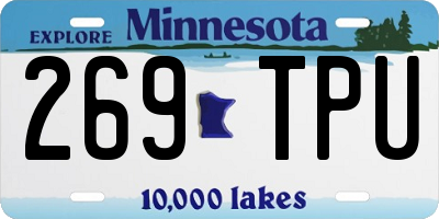 MN license plate 269TPU
