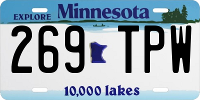 MN license plate 269TPW