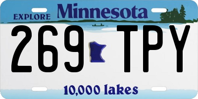 MN license plate 269TPY