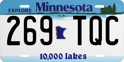 MN license plate 269TQC