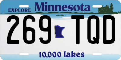 MN license plate 269TQD