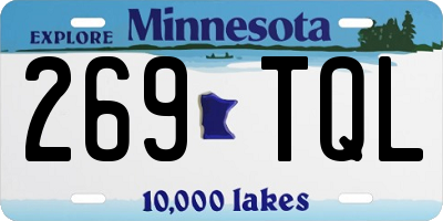 MN license plate 269TQL