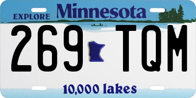 MN license plate 269TQM