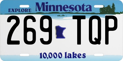 MN license plate 269TQP