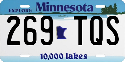 MN license plate 269TQS