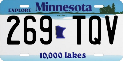 MN license plate 269TQV