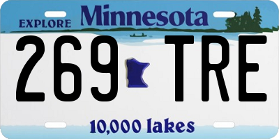 MN license plate 269TRE