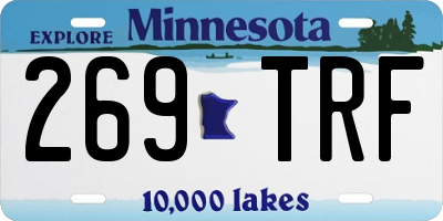 MN license plate 269TRF