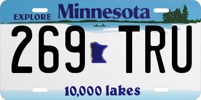 MN license plate 269TRU