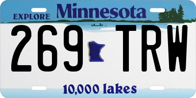 MN license plate 269TRW