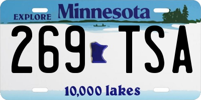 MN license plate 269TSA